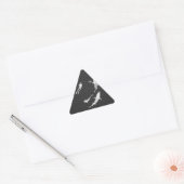 Sticker Triangulaire Chrome comme Plongeur avec requins sur fibre de ca (Enveloppe)