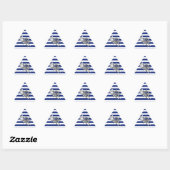 Sticker Triangulaire Chrome Comme Sirène sur les rayures Nautiques (Feuille)