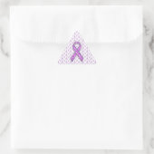 Sticker Triangulaire Chrome style Crystal Pink Ribbon Awareness Knit (Sac)