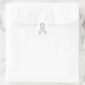 Sticker Triangulaire Chrome Style White Ribbon Awareness (Sac)
