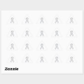 Sticker Triangulaire Chrome Style White Ribbon Awareness (Feuille)