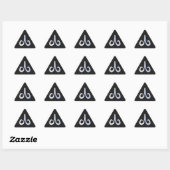 Sticker Triangulaire Chromosome moderne Like Aries Zodiac Sign (Feuille)