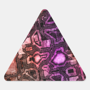 Sticker Triangulaire circuits de pierres précieuses - astro flare :