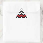 Sticker Triangulaire Classic Black and White Zigzag (Sac)