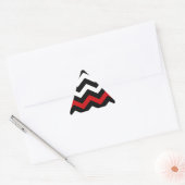 Sticker Triangulaire Classic Black and White Zigzag (Enveloppe)