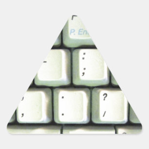 Sticker Triangulaire Clavier de machine à écrire
