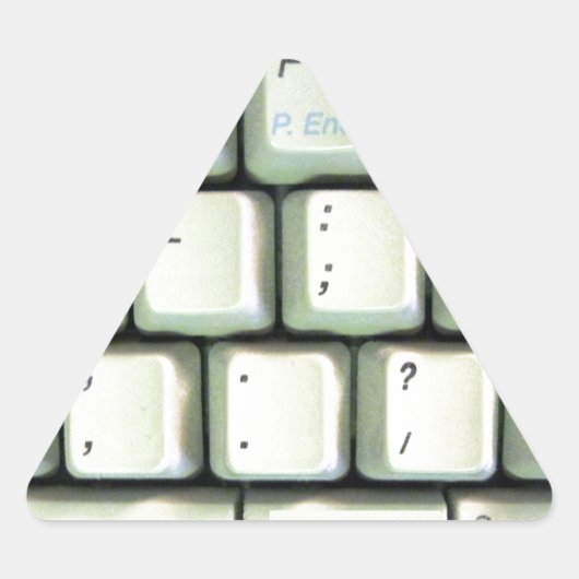 Sticker Triangulaire Clavier de machine à écrire (Devant)