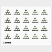 Sticker Triangulaire Clavier de machine à écrire (Feuille)