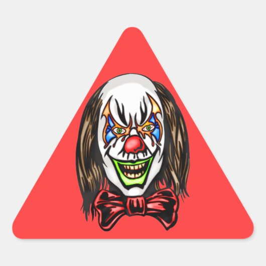 Sticker Triangulaire Clown malin insensible (Devant)