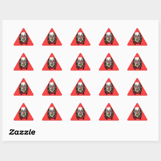 Sticker Triangulaire Clown malin insensible (Feuille)