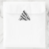 Sticker Triangulaire Code binaire Zebra noir et blanc (Sac)