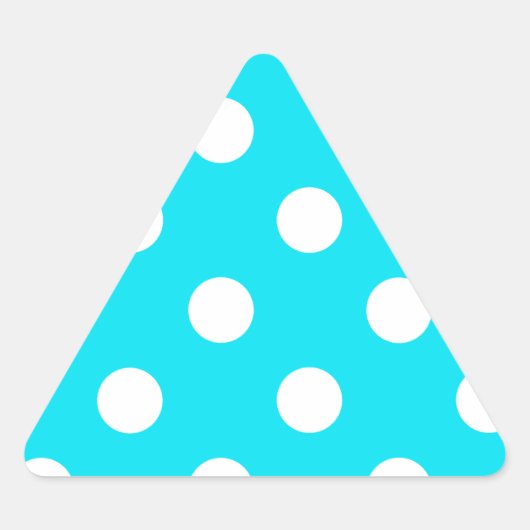 Sticker Triangulaire Code hexadécimal cyan pois 00E3F4 (Devant)