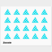 Sticker Triangulaire Code hexadécimal cyan pois 00E3F4 (Feuille)
