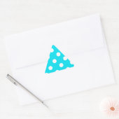 Sticker Triangulaire Code hexadécimal cyan pois 00E3F4 (Enveloppe)