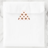 Sticker Triangulaire Coeur arc-en-ciel (Sac)