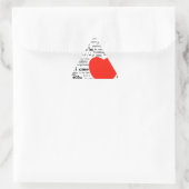 Sticker Triangulaire coeur je t'aime (Sac)
