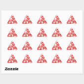 STICKER TRIANGULAIRE CŒURS (Feuille)