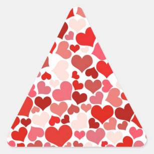 Sticker Triangulaire Cœurs
