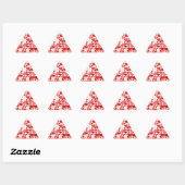 Sticker Triangulaire Coeurs (Feuille)
