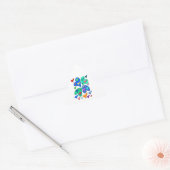 Sticker Triangulaire Coeurs colorés (Enveloppe)