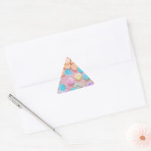 Sticker Triangulaire coeurs de bonbons valentines (Enveloppe)