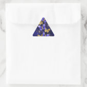 Sticker Triangulaire Composition avec papillons de saphir (Sac)