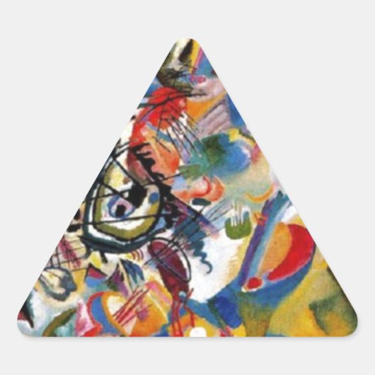 Sticker Triangulaire Composition VII de Kandinsky (Devant)