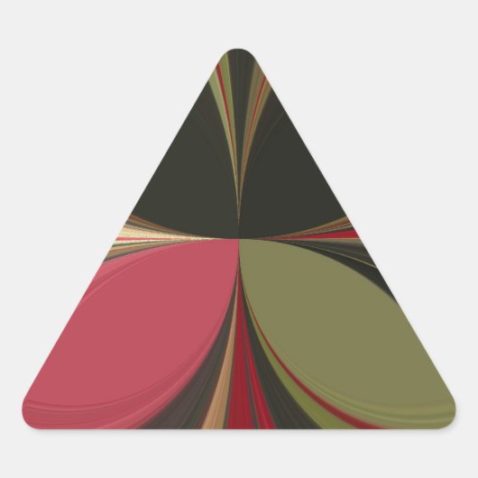 Sticker Triangulaire Conception abstraite avec lignes de flux Imprimer (Devant)
