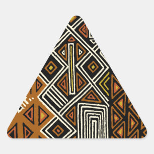 Sticker Triangulaire Conception de Kuba Tribal Africain