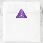 Sticker Triangulaire Conception de monogramme de golf Bouclier Or Éléga (Sac)