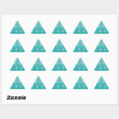 Sticker Triangulaire Conception de Motif Peacock turquoise (Feuille)
