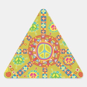 Sticker Triangulaire Conception des symboles de paix