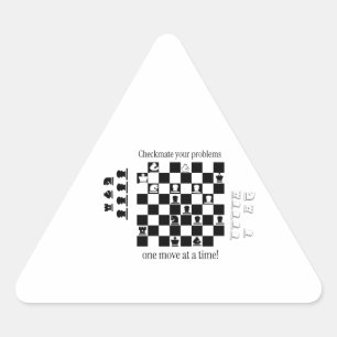 Sticker Triangulaire Conception Inspirée des Échecs Classiques