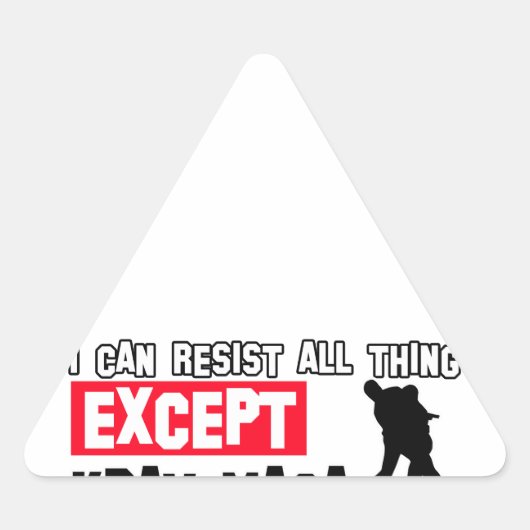Sticker Triangulaire conception martiale de krav maga (Devant)