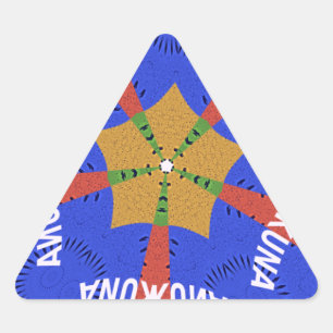 Sticker Triangulaire Conception Tribale Africaine : Hakuna Matata
