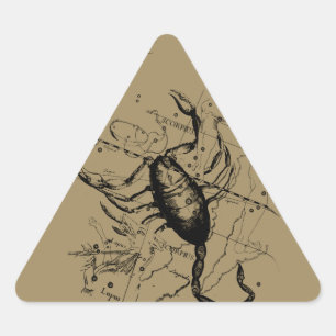 Sticker Triangulaire Constellation Hevelius de Scorpion circa le cru