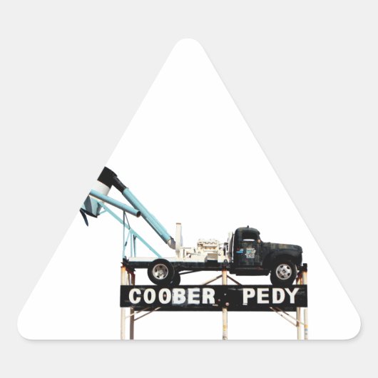 Sticker Triangulaire Coober Pedy, capitale opale du monde (Devant)