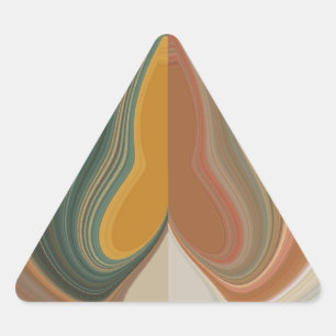 Sticker Triangulaire Cool Retro Abstrait Graphic coloré brin Matata