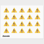 Sticker Triangulaire Corde de saut de fille (Feuille)