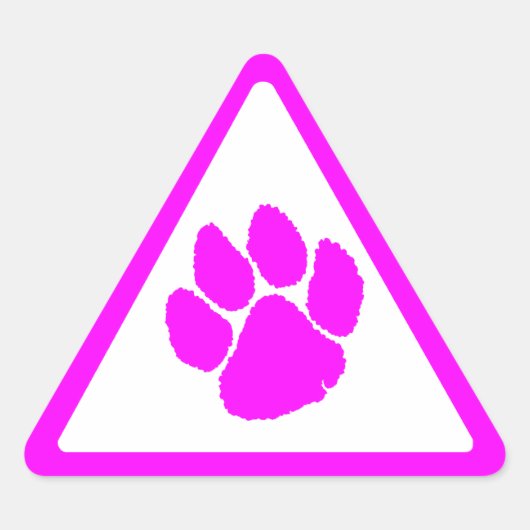 Sticker Triangulaire Corey Tiger 80s Griffe de Tigre Triangle (Devant)