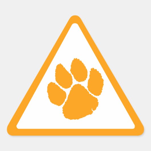 Sticker Triangulaire Corey Tiger 80s Griffe de Tigre Triangle (Devant)
