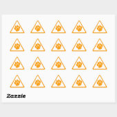 Sticker Triangulaire Corey Tiger 80s Griffe de Tigre Triangle (Feuille)
