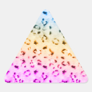 Sticker Triangulaire Corey Tiger 80s Snow Leopard multicolore
