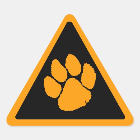 Sticker Triangulaire Corey Tiger 80s Triangle Griffe de Tigre (Devant)