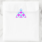 Sticker Triangulaire Corey Tiger Champignons Cœurs 8 bits 80s (Sac)
