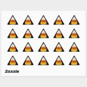 Sticker Triangulaire Corne de bonbons d'Halloween (Feuille)