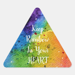 Sticker Triangulaire Couleur d'eau douce arc-en-ciel