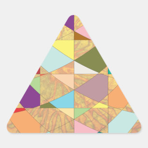 Sticker Triangulaire Couleurs Abstraites éclatement du soleil