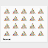 Sticker Triangulaire Couleurs Abstraites or (Feuille)
