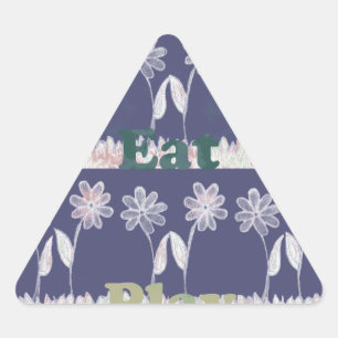 Sticker Triangulaire Couleurs de la baby shower Bleu Amour